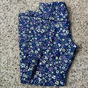 Floral Kids Active Leggings, Medium